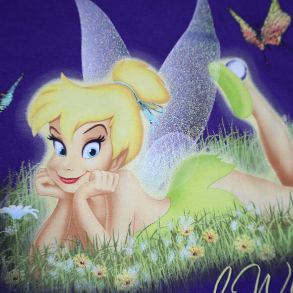 Vintage NWT Disney Tinker Bell Graphic T Shirt - Picture 5 of 9